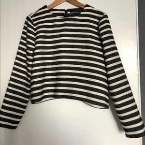 Zara striped crop top